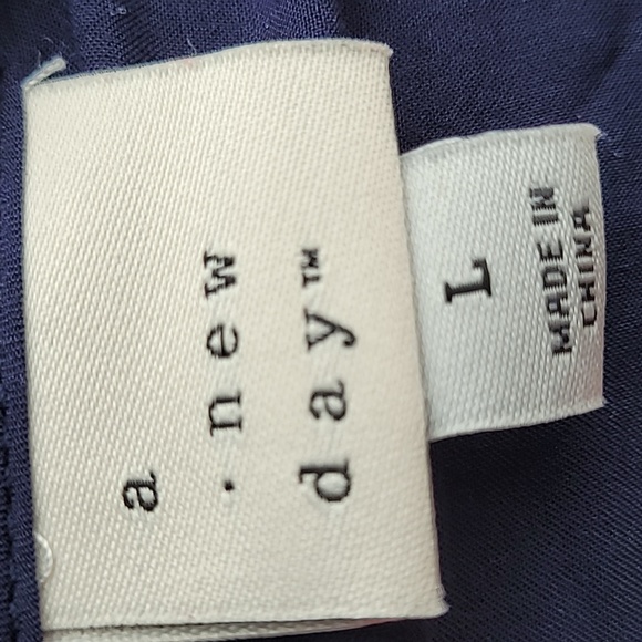 A New Day Tops | Navy Square Neck Button-Up Top | Color: Blue | Size: L - Picture 4 of 9